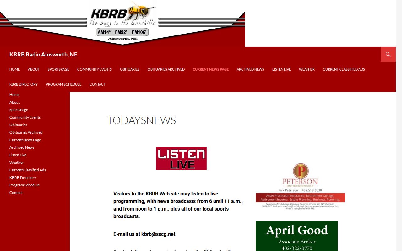 Brown County arrest record reporting at KBRB